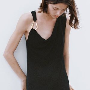 🆕 ZARA Buckled Shoulder Knit Dress